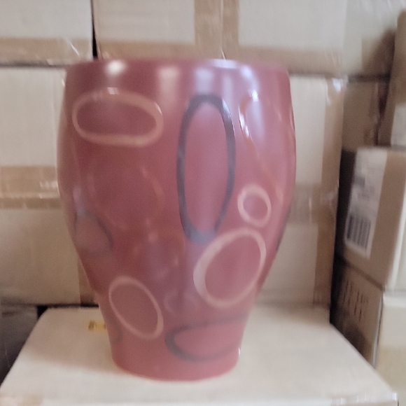 Artistic Pink Oval Pattern Vase - Picture 4 of 5